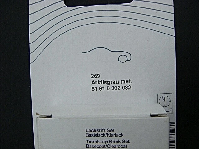 Farbe + Klarlack Lackstift Set 2x12 ml Original BMW Arktisgrau met Neu 269 - Bild 4 von 4