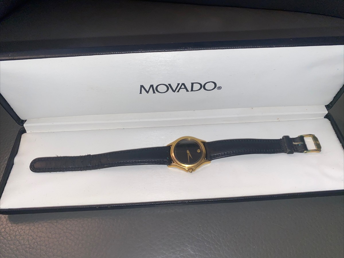 RARE 1881 Vintage MOVADO Museum 22MM Quartz Black Dial Ceramic Women\'s Watch Movado Museum Ultra-thin Ladies 25mm Watch - Etsy main image 3