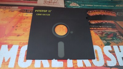 Pitstop II (Epyx 1987) Commodore 64 (Disk & Manual) works 8-bit classic C64