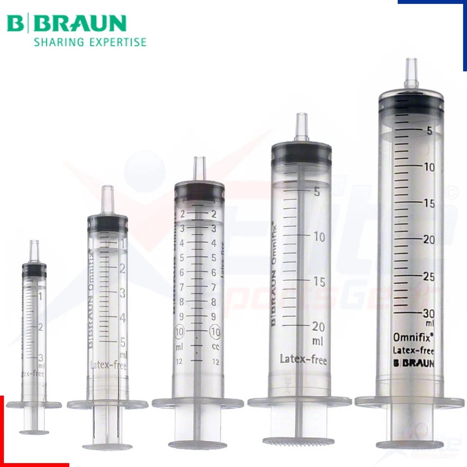 B BRAUN OMNIFIX Braun Omnifix Sterile Syringe Luer Slip 2ml, 3ml, 5ml,10ml, 20ml, 50ml Syringes