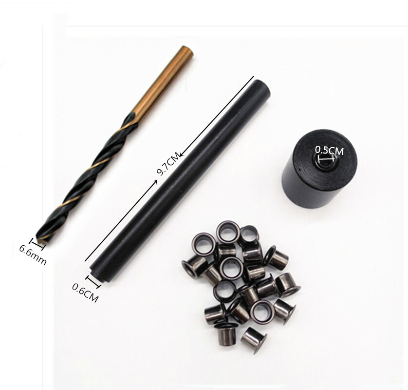 Installation Tools 60pcs DIY Rivets Kydex Holster with Black Brass Nails Kit