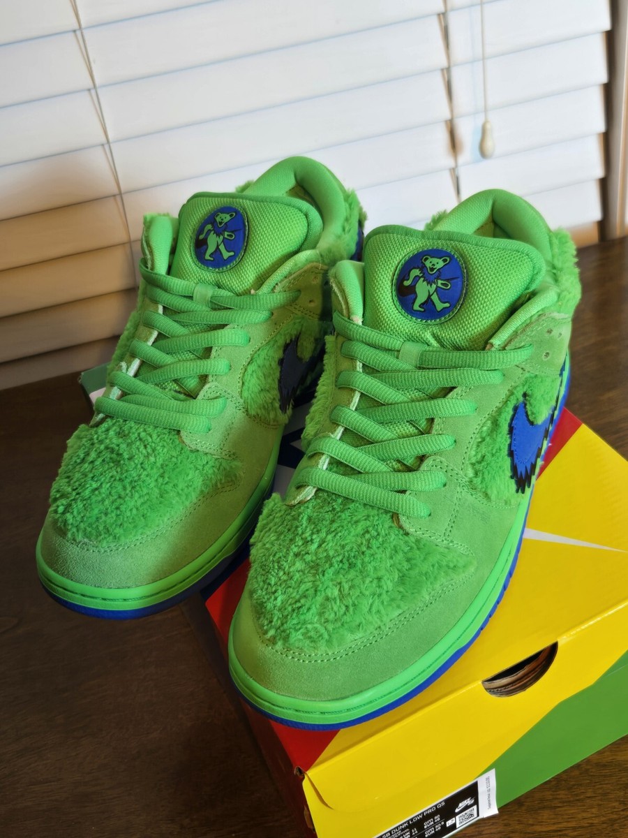 Nike SB Dunk Low Grateful Dead Bears Green Men's Size 12 CJ5378