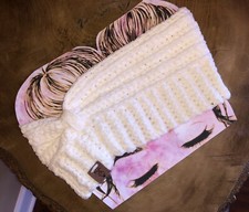 Crochet Headband Earwarmer; Cream; Super Soft Yarn