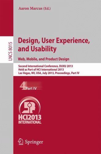 Lecture Notes in Computer Science Ser.: Design, User Experience, and ...