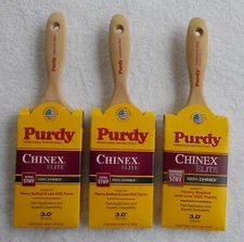 (3) NEW 3" Purdy Chinex Elite Sprig Paint Brush