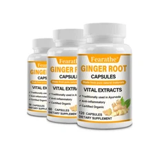 Ginger Root Capsules 1200mg | 30/60/120Caps | Jiont Support Anti-Inflammatory