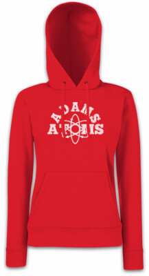 ADAMS ATOMS Damen Hoodie Sweatshirt Revenge of the Team Nerds Symbol Sign Logo