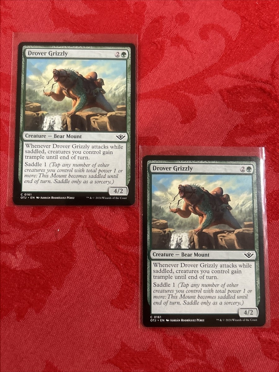 2x MTG - Drover Grizzly - Outlaws of Thunder Junction NM Magic x2