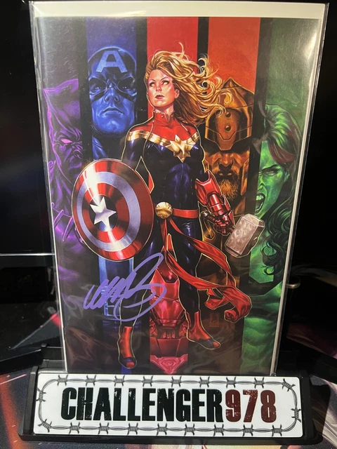 CAPTAIN MARVEL #16 Mark Brooks SIGNED VIRGIN w/ COA