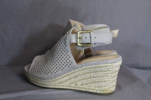 Sandalias usadas Liz Claiborne para mujer textil tacón de cuña superior talla 6M - Imagen 6 de 8