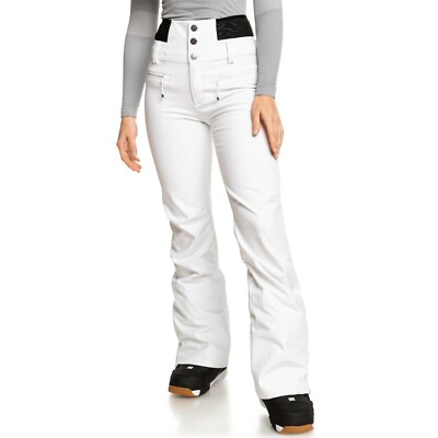Brand New Womens 2024 Roxy Womens Rising High Snow Pant Bright White Size Large