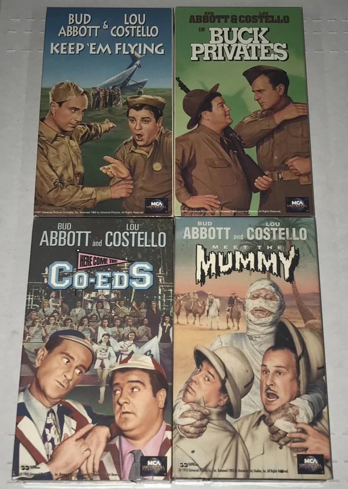 x4 Abbott & Costello Movie VHS Lot Keep Em Flying MUMMY Buck Privates CO-EDS Foto 3 de 4