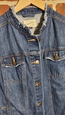Universal Thread Large Denim Jacket Frayed Euc