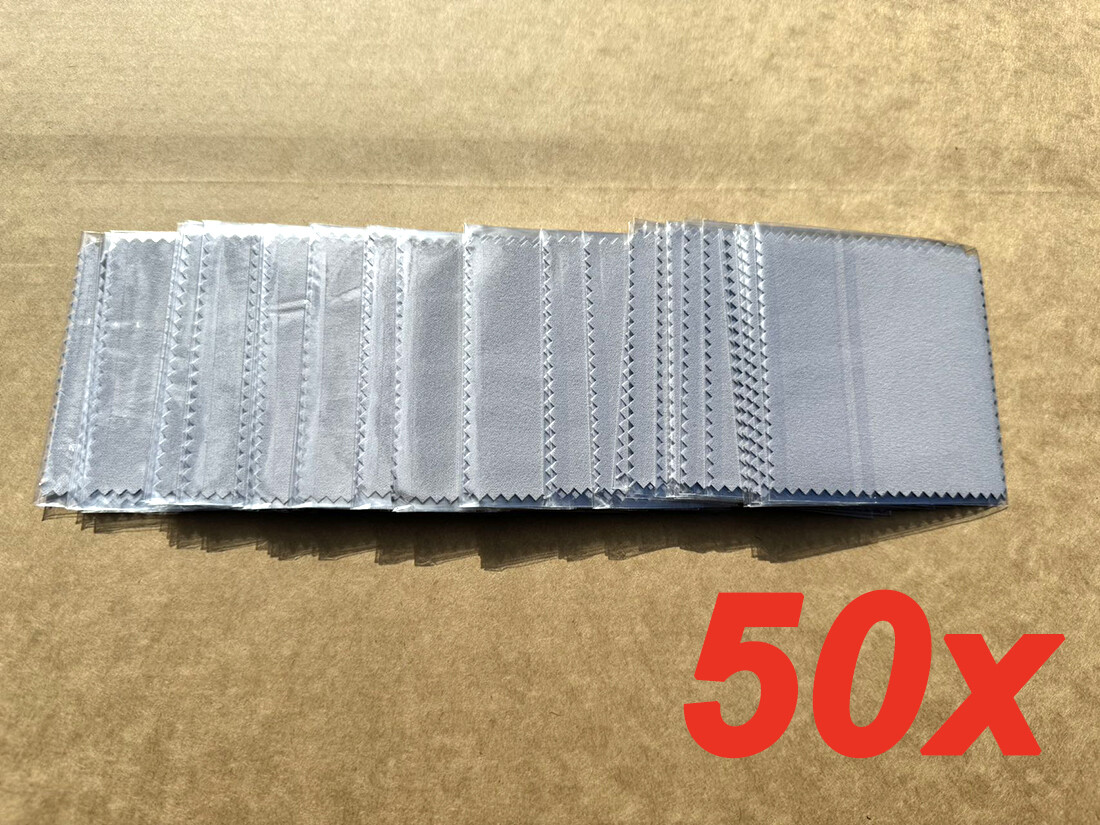 NEW 8cm x 8cm Grey Microfibre Jewellery Cleaning Polishing Cloth