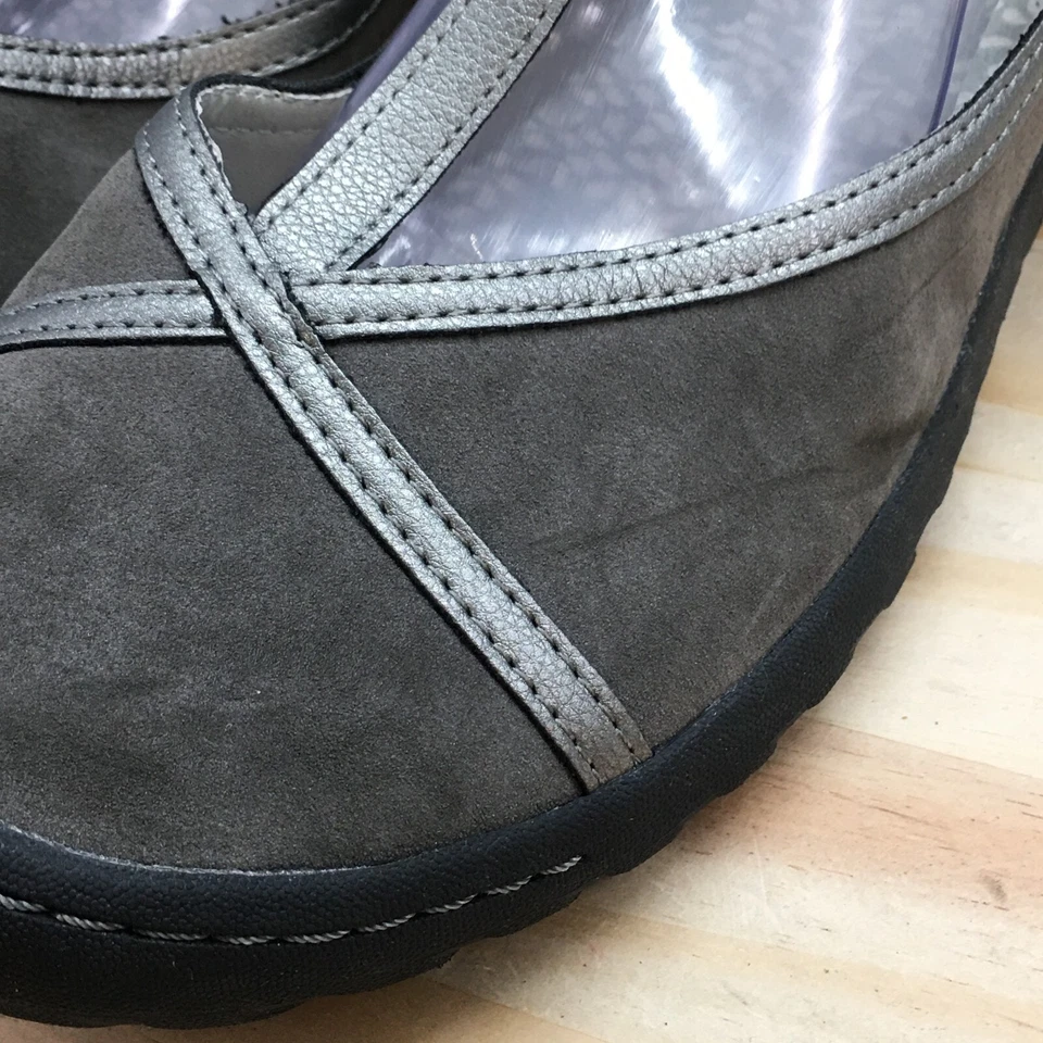 JBU Jambu 鞋女式 12 M Buttercup 休闲 TStrap Mary Jane 平底鞋灰色面料 — 第 4/4 张图片