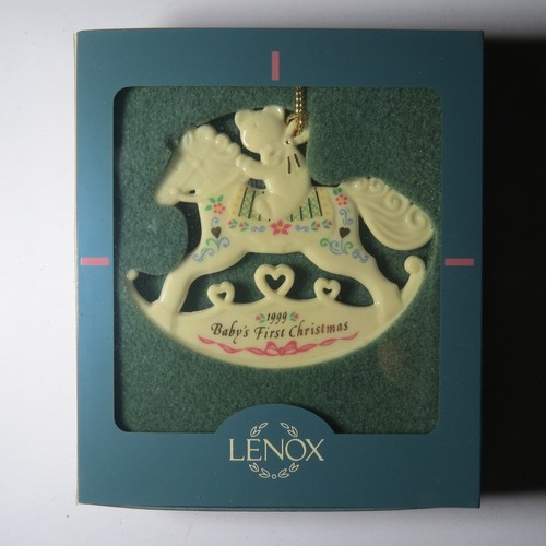 Lenox 1999 Baby's First Christmas Rocking Horse Ornament with Box | eBay