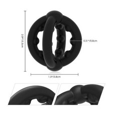 Reusable Silicone Penis Sleeve Male Ejaculation Delay Ring Scrotum Stretcher MEN
