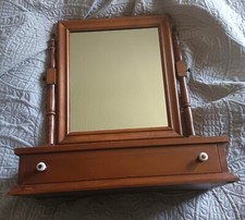 Beautiful Vintage Ethan Allen Baumritter Cheval Shaving Mirror w/Drawer