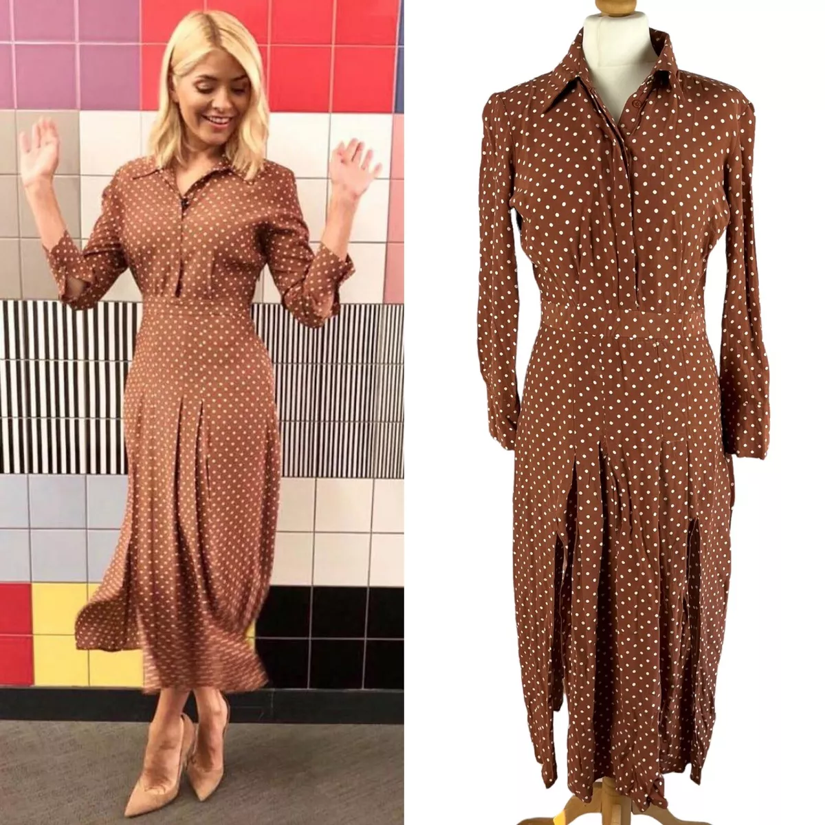 Topshop rust hotsell spot dress
