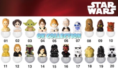Rare Set n°20 Mini Plastic Figures STAR WARS ROLLINZ 2016 by Esselunga Italian