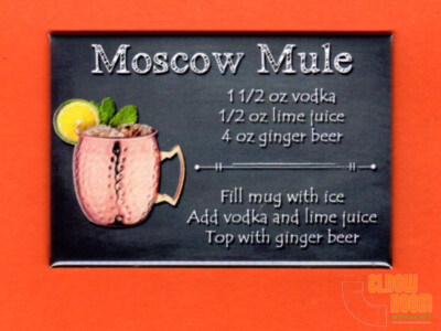 Moscow Mule cocktail recipe 2x3'' fridge/locker magnet 