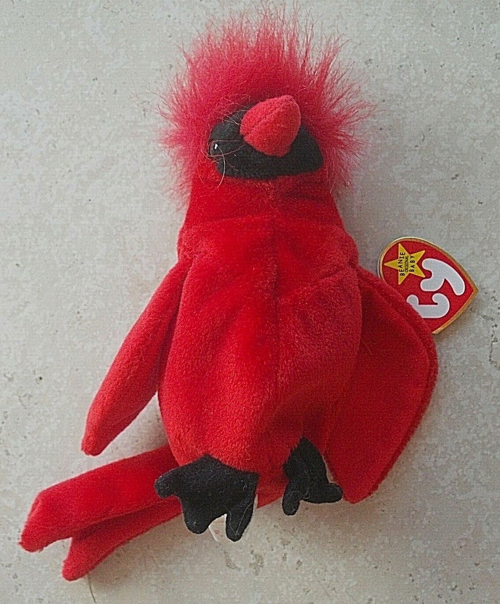 TY Beanie Baby Mac Cardinal Birth Date June 10, 1998 Great Shape