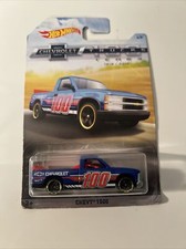 2018 Hot Wheels 100 Years Chevrolet Trucks 6/8, Chevy 1500, Blue, Walmart Excl.
