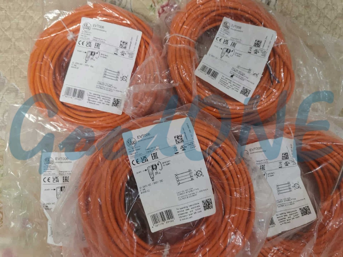 IFM Female Cordset EVT006, 25 m PVC-Cable, Orange, A IFM Female Cordset EVT006, 25 m PVC-Cable, Orange, A