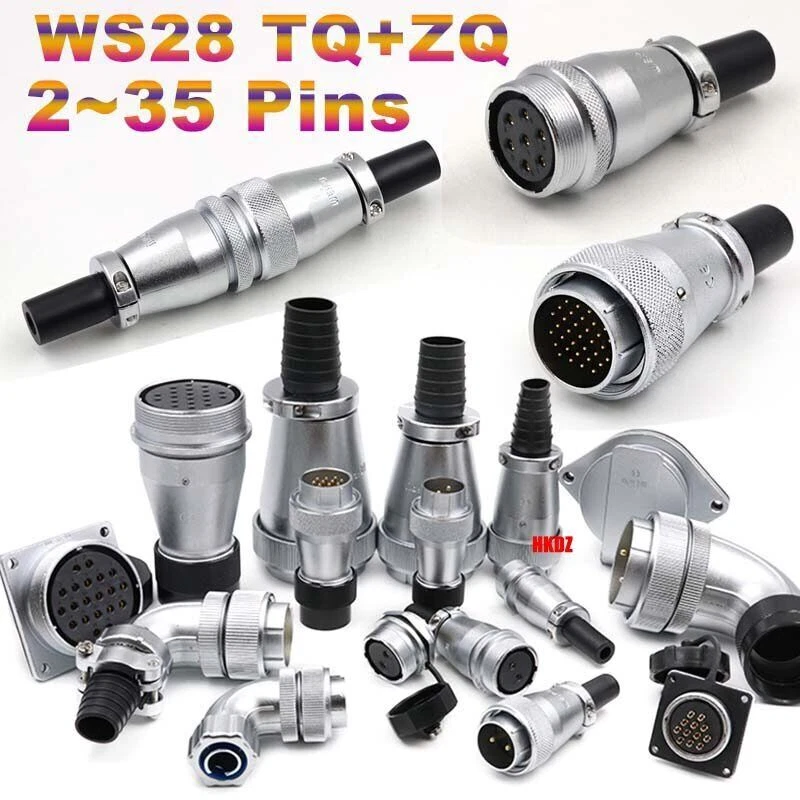 TQ+ZQ 2 3 4 7 8~35 Pins Waterproof Cable ConnectorsWS28 Aviation Plugs Sockets - Image 2 of 4