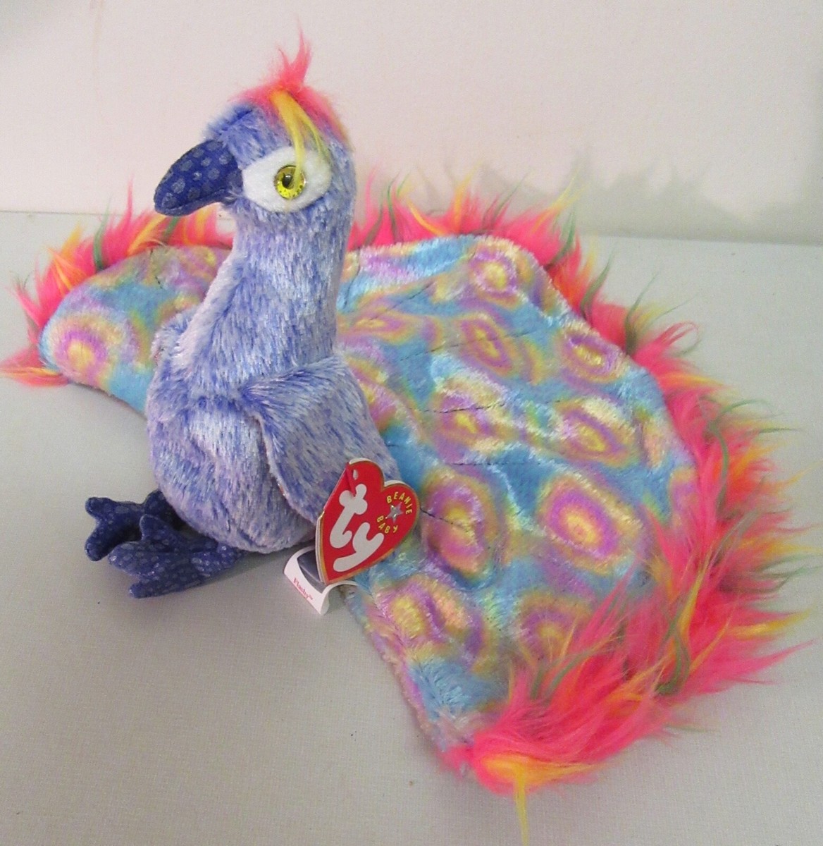 2000 Ty Beanie Baby Flashy the Peacock 10