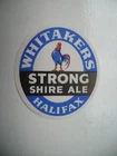 MINT WHITAKERS HALIFAX STRONG SHIRE ALE BREWERY BEER BOTTLE LABEL