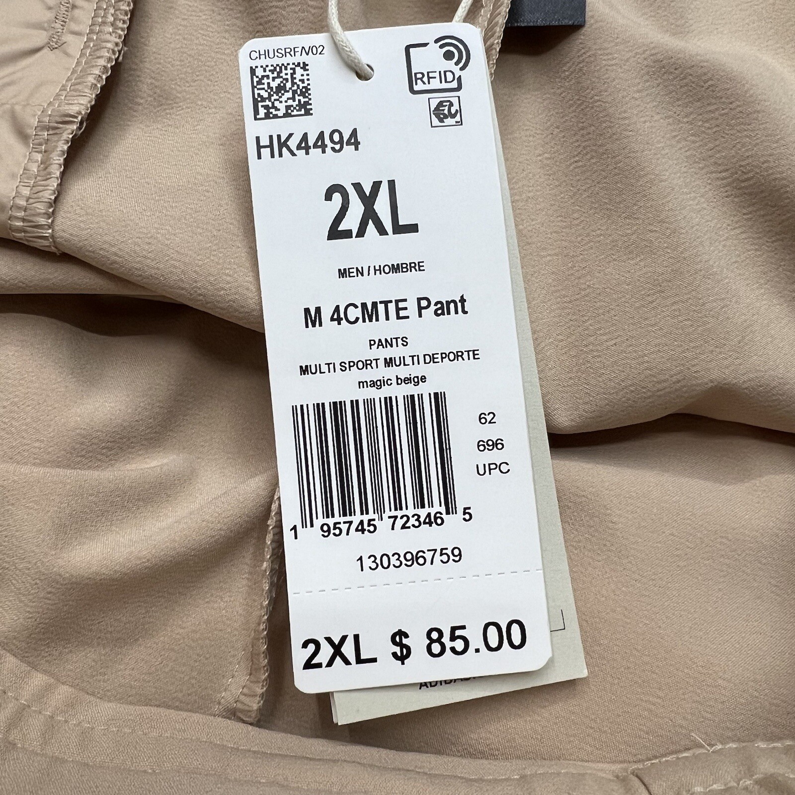 NEW XXL Adidas 4CMTE Pants Multi Sport Aeroready Magic Beige Mens HK4494 thumbnail 9