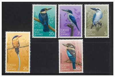 MINT 1981 PNG PAPUA NEW GUINEA KINGFISHERS BIRDS STAMP SET | eBay