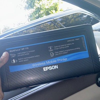 Epson WorkForce WF-110 Wireless Mobile Color Inkjet Printer, Rechargeable