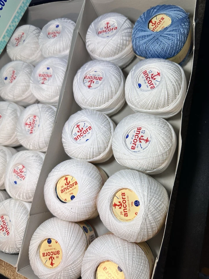 Ancora Coats Clark вязание крючком хлопковая нить лот из 2 коробок (всего 20 шт.) - Изображение 3 из 4