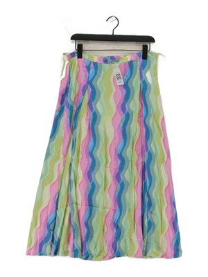 Oliver Bonas Damen Midi Rock L Multi 100% Viskose Midi A-Linie