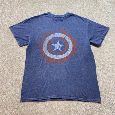 Captain America Shield Shirt Mens Medium Short Sleeve Marvel Avengers Tee