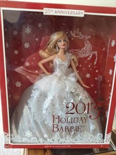 Mattel 2013 Holiday Barbie 25th Anniversary Collector Edition Doll Silver Gown