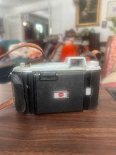 VINTAGE TBI KODAK TOURIST FOLDING CAMERA KODET LENS F/12.5 FLASH KODON SHUTTER