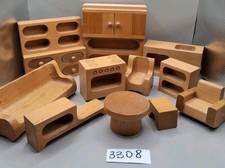 Lot Of 11 Pc Vintage Creative Play Things Wood Doll House Furniture Princeton NJ