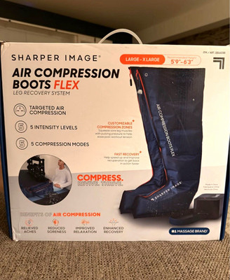 Sharper Image Flex Air Compression Boots L/XL 59''-6'3'' Multispeed Corded