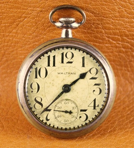 1913 WALTHAM Open Face Pocket Watch Railroad 10k GF Case 21 Jewels 16s Grade 645