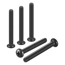 M5-0.8x40 Pan Head Machine Screws - 25pcs - 304 Stainless Steel -Black