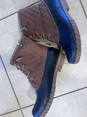 STQ Womens Duck Boots 10 Blue And Brown