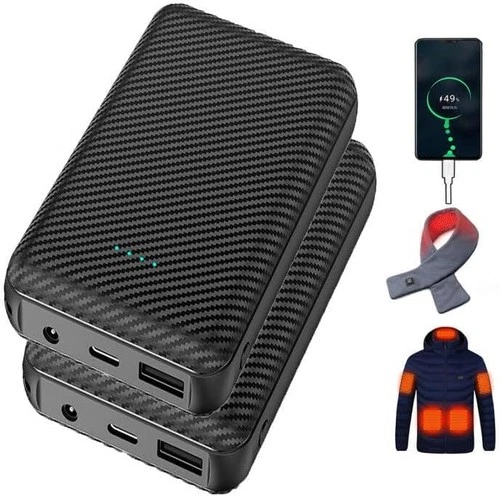 7.4V 3A 20000mAh Battery Pack for Heated Vest Jacket Rechargeable Power Bank - product listing photo