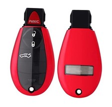 Smart Remote Key Fob Cover Case Fit for Dodge Grand Caravan Charger Red