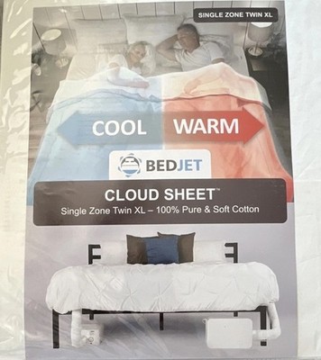 BedJet Cloud Sheet Single Zone Twin XL White 100% Cotton