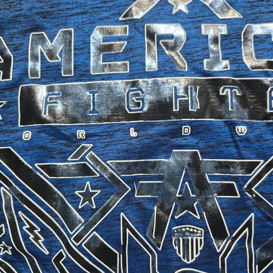American Fighter Hombre Camiseta Atlética MMA 2XL Negro Azul Foto 3 de 4