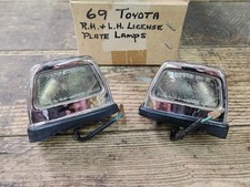 Vintage Oem 1969 Toyota Rear License Plate Light Assemblies Pair Rh Lh