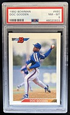 1992 Bowman Doc Gooden #480 Mets PSA 8